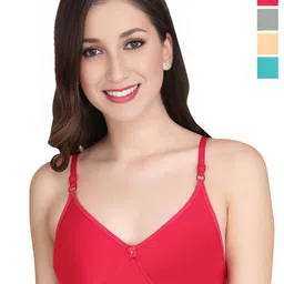 Liigne Women Pack Of 4 Full Coverage Lightly Padded T-shirt Bra-picture-43