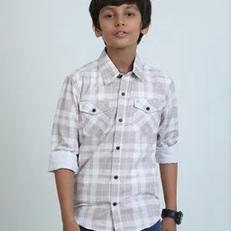 Rocket Science Boys Checked Double Pocket Casual Shirt-image-47