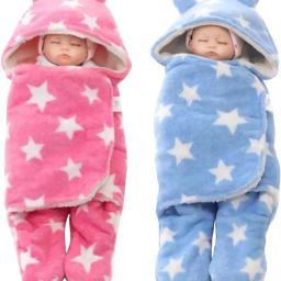 Printed Single Hooded Baby Blanket forMild Winter-image-85