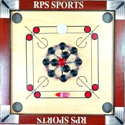 20X20 inches wooden carrom board Red with crystal coins, striker and powder 4 cm Carrom Board-image-6