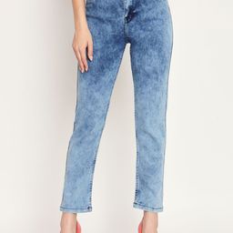 CORSICA Women Slim Fit High-Rise Light Fade Stretchable Jeans-image-73