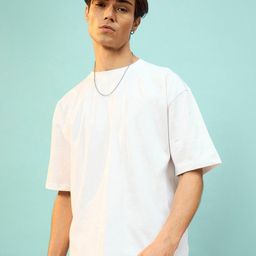 Mast & Harbour Men Printed Drop-Shoulder Sleeves Bio Finish T-shirt-image-28