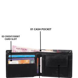 TEMIER Men Typography Printed Canvas Two Fold Wallet image 3