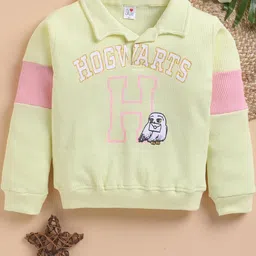 I LOVE MOM Girls Spread Collar Embroidered Sweatshirt-picture-40