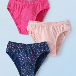 Honeyhap Pack Of 3 Printed Basic Briefs 18421588-2