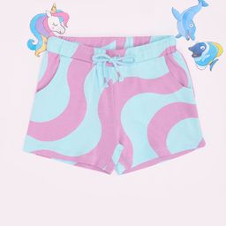 Pantaloons Junior Girls Striped Printed Mid-Rise Shorts-55