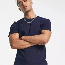 Aux India Company Men Solid Round Neck Pure Cotton T-shirt-image-86