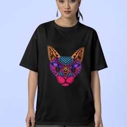 Reifica Women Printed Drop-Shoulder Sleeves T-shirt-image-45