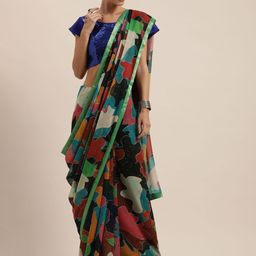 KALINI Multi Printed Pure Georgette Saree-image-18