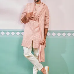 Vastramay Embroidered Sherwani Set-image-113