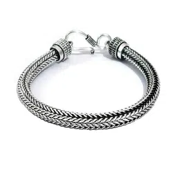 Divine souvenirs Unisex Silver-Plated Wraparound Bracelet-38