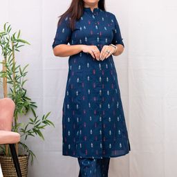GoSriKi Women Ethnic Motifs Printed Regular Kurta with Trousers-image-19
