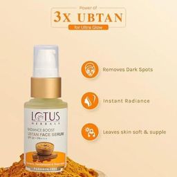 Lotus Herbals Set Of 2 Radiance Boost Ubtan Face Mask 100 g & Boost Ubtan Face Serum 30 ml image 2