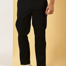 LEON Men Solid Mid-Rise Relaxed Chinos Trousers-image-39