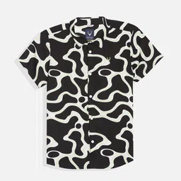 Allen Solly Junior Boys Spread Collar Abstract Printed Casual Shirt-image-81