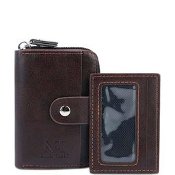 SZN Men Zip Detail Leather Card Holder-13