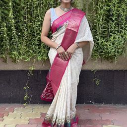 Panzora Kalamkari Woven Design Zari Kanjeevaram Saree-image-85