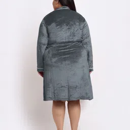 Klotthe Wool Plus Size Bath Robe With Belt image 3