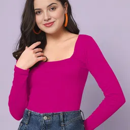 Dream Beauty Fashion Women Square Neck Regular Top-image-85