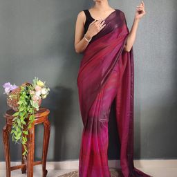 DIVASTRI Striped Zari Pure Georgette Saree-image-59