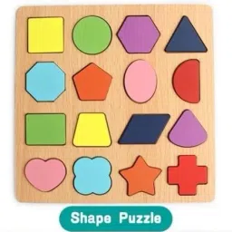 Wooden Shapes Learning Educational Board for Kids, Puzzle Toys for Boys & Girls-image-16