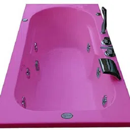 Prestige 4 ft with Jacuzzi Massage and Filler System - Pink Free-standing Bathtub-image-6