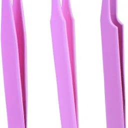 Baby Pink Colour Set of 3 Multipurpose Tweezer Set Eye Lashes | Eyelash Extensions | Nail Art - Manicure Tool-27