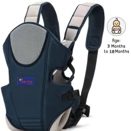 Premium Ergonomic Carrier with strong Buckle & Strap, 3 in 1 (Navy Cream) Baby Carrier-picture-22