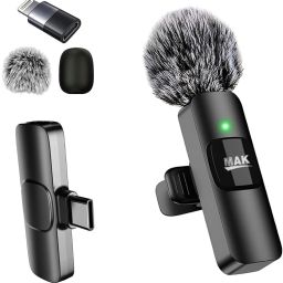 Wireless Fur Mic for YouTube,Vlogging,Recording for Android & iPhone Microphones Microphone-14
