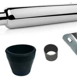 Long Bottle Empty Chrome Bada Punjab Exhaust silencer Royal Enfield Electra Delux Full Exhaust System-14