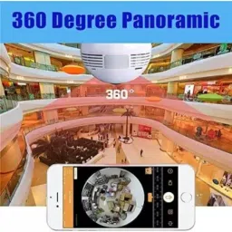 SKY HUB High Quality WiFi Bulb Shape Fisheye 360°Panoramic Wireless Camera with LED Bulb Spy Camera image 4