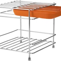Matka Kitchen Rack Heavy Stainless Steel Matka Stand With Plastic Tray Plant Stand Gamla Stand Steel-23