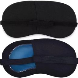 Printed Eye Mask For Men & Women With Cooling Gel (Black)-24
