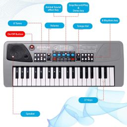 royaldeals - rd BF_430A1 BIGFUN Piano Keyboard Toy with Mic, USB Cable & Sound Recording Analog Portable Analog Portable Keyboard image 5