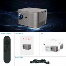 Torexo HY350 4K Support Native Full HD Android 11 Wifi BT Electric Focus &Auto Keystone (8000 lm / 2 Speaker / Wireless / Remote Controller) Portable Projector image 5