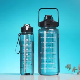 ved online mart Set of 3 Transparent Water Bottle 2000ML, 900ML, 500ML bottle 3400 ml Bottle image 2