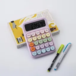 q7 brand Calculator Multicolor Az8 12 Digits Large LCD Display Calculator pack1_AZ8 BasicCalculator image 5