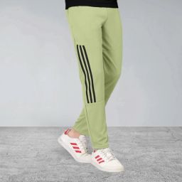 Men Striped Green Track Pants-image-48