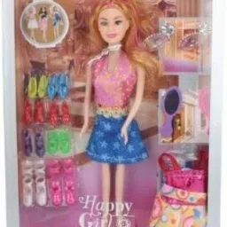 fashion doll with shoe set for girl (Multicolor) (Multicolor)-image-8