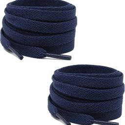 bilAnca Flat 48 Inches Long Navy Blue Color Athletic Sneakers Boot Strings (2 Pairs) Shoe Lace-13