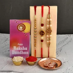 Bhaiya Bhabhi GA-C.K1303-3 Pearl Rakhi Set-20