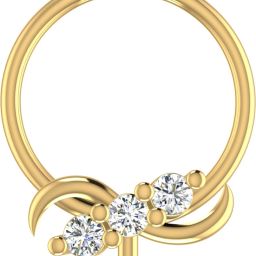 avsar Karuna 14kt Cubic Zirconia Yellow Gold Nose Wire-image-39