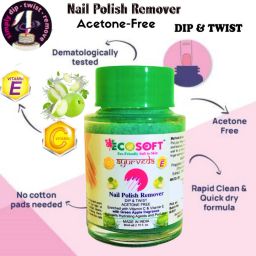 Premium Instant Nail Polish Remover! Dip & Twist! - Acetone Free, Enriched with Vitamin C or Vitamin E with Green Apple Fragrance. Contains Hydrating Agents & Perfume.-10