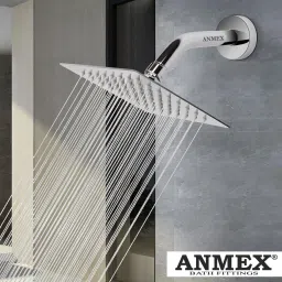 SS304 Showerhead Great Shower Experience Even At Low WaterFlow (8X8+9INCH ARM) Handheld-image-87