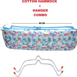 Nylon Infants Washable 100% Cotton Baby Cradle Hammock Jhola Ghodiyu Nylon Sleeves Hanger Set Combo Mosquito Net-19