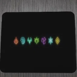 Hum Bhi Trendy Genshin Impact Elements Dark| Game/Anime (23 x 19 cm) Mousepad-25