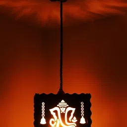 ™ 512 Ganeshji craft Ceiling light wooden lamp shade (With Bulb) Hanging Night Lamp For Home Décor office hotel Restaurant Pendants Ceiling Lamp-11