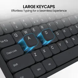 Portronics Ki-Pad 3 USB Wired Keyboard, Noise-free Typing, Large Keys, Function Hotkeys Wired USB Handheld Laptop Keyboard Compatible with Desktop, Laptop, Mac N/A,stand support,multimedia_keys image 2