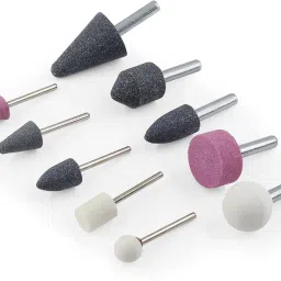10 PCS Abrasive Drill Bits Grinding Stone Set, 1/4" & 1/8" Shank Small Grinding Grinding Stone, Stone Grinding Bits for Polishing, Deburring, Carving, Engraving-28