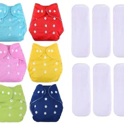 Reusable Solid Pocket Cloth Diapers With Microfiber Inserts (0 - 2 Years)-28